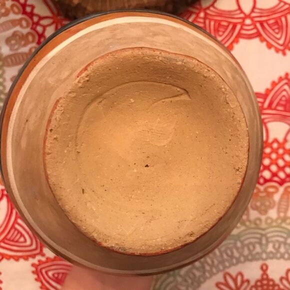 Antique hand painted pottery pitcher - Picture 4 of 5